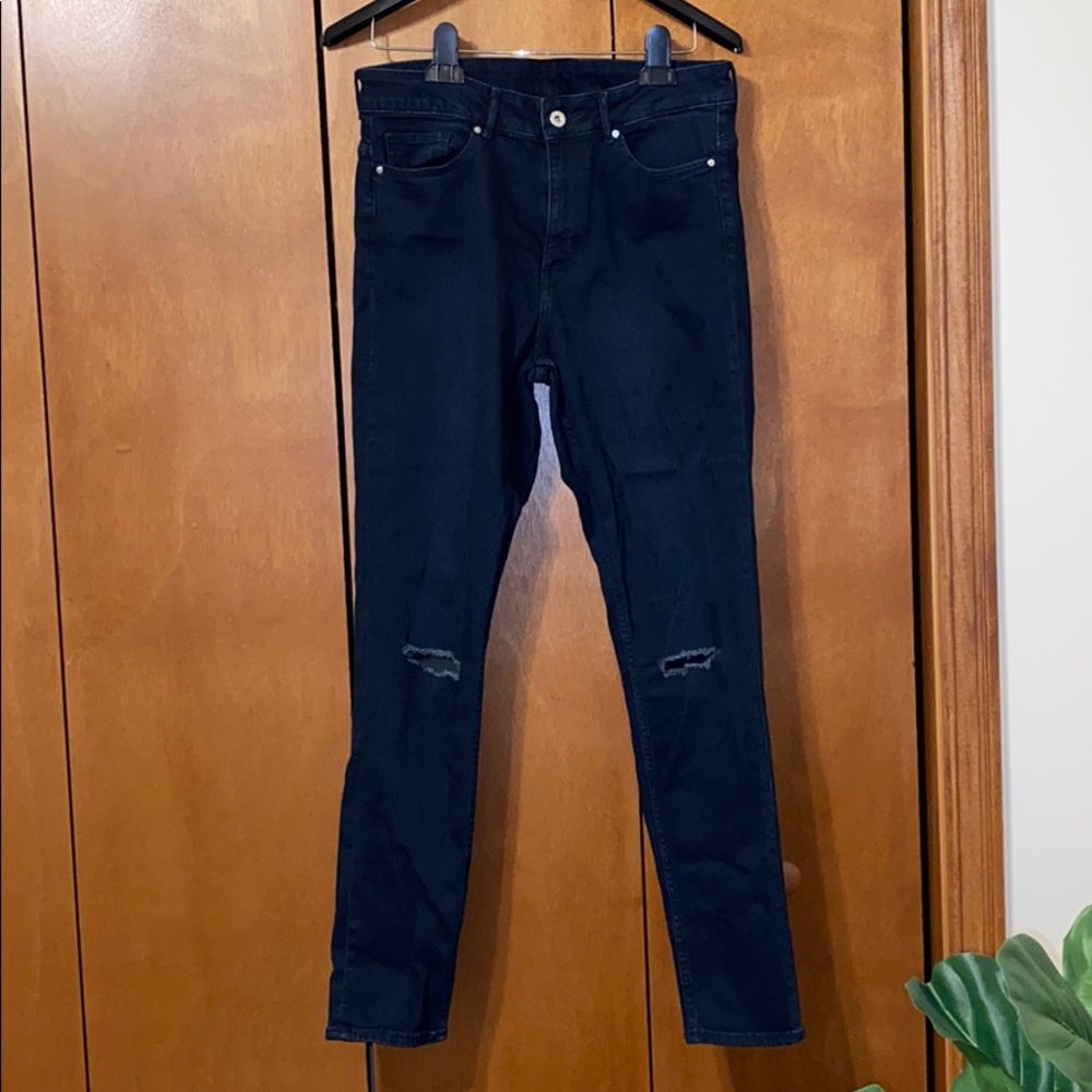 Divided denim jeans distressed size 12
